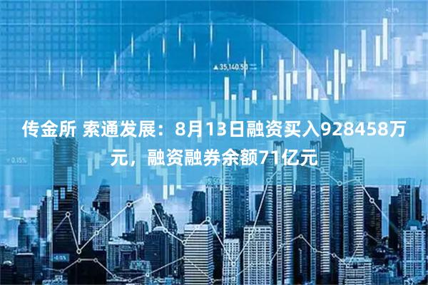 传金所 索通发展：8月13日融资买入928458万元，融资融券余额71亿元