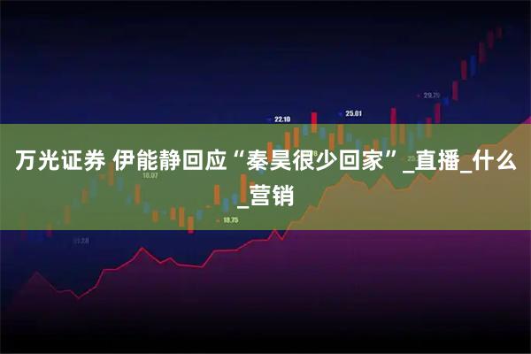 万光证券 伊能静回应“秦昊很少回家”_直播_什么_营销