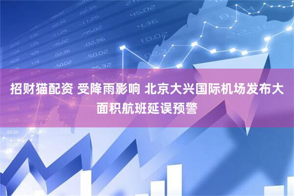 招财猫配资 受降雨影响 北京大兴国际机场发布大面积航班延误预警